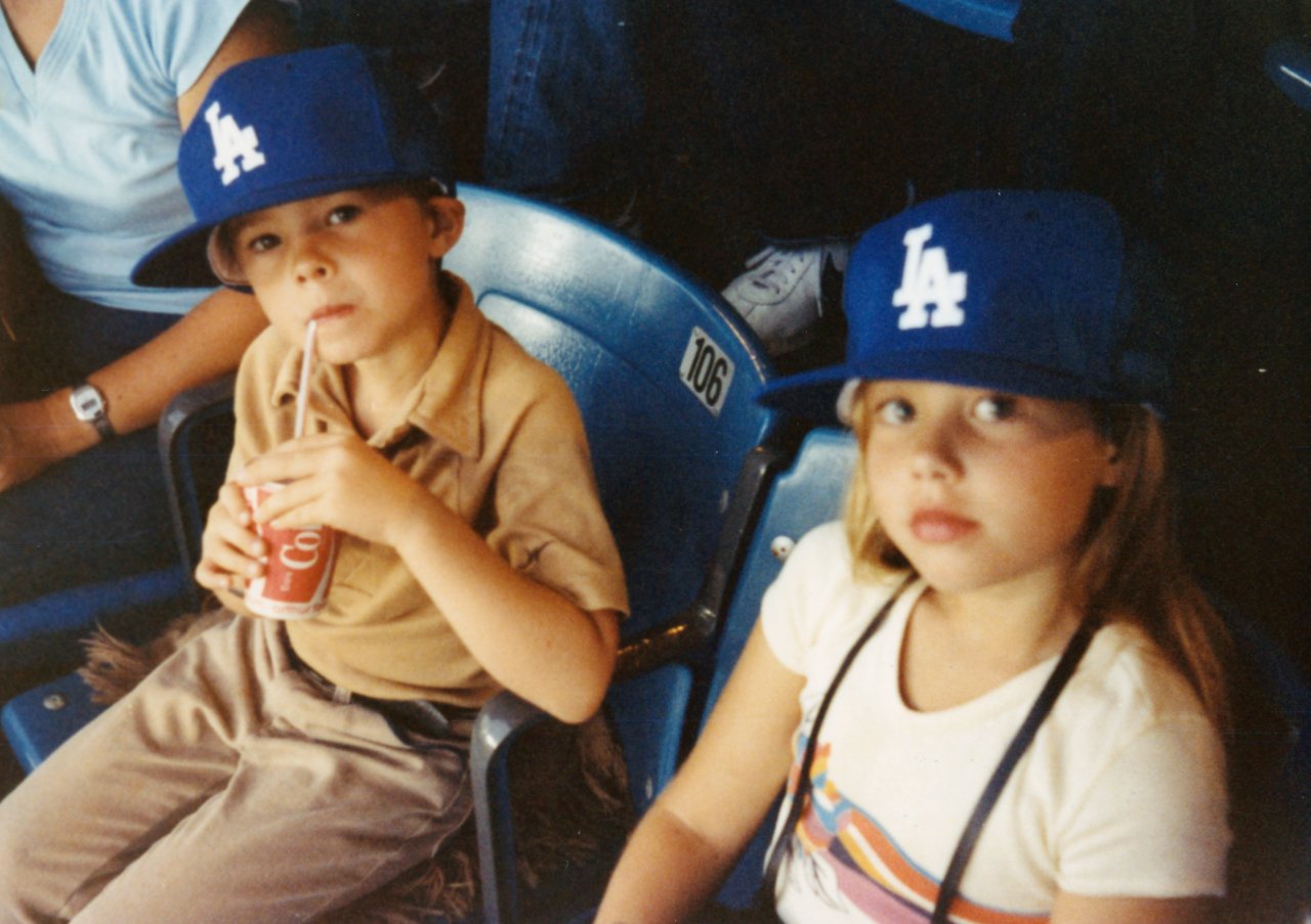 Dave and Jen at baseball game